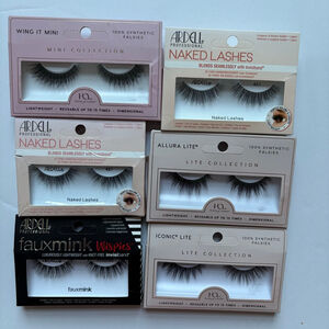 Women's House of Lashes Ardell Faux Mink Wispies Iconic Lashes Bundle New 6pc